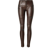 Dreamskull Women's Stretchy Skinny Motorcycle Pu Leather Pants Sexy Leggings