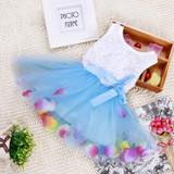 DreamShining Summer Baby Girl Dress Bow Floral Girls Princess Dresses Baby 1 Year Birthday Dress Ball Gown Children Clothes