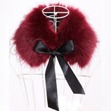 DreamShining Hot Selling Faux Fur Scarf Women New 2016 Autumn Winter Warm Scarves Ladies 52cm Faux Fox Fur Collar Wrap Scarves