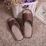 DreamShining Four Seasons  Lovely Slipper Women  Home Non-slip Polka Dot Slippers Ladies Indoor Shoes