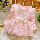 DreamShining Baby Girl Dress Long Sleeve Children Clothing Spring Kids Clothes Baby Girl Princess Dress For Party Birthday