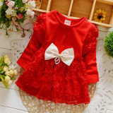 DreamShining Baby Girl Dress Long Sleeve Children Clothing Spring Kids Clothes Baby Girl Princess Dress For Party Birthday