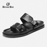 dreambox2017 Summer antiskid leisure sandals breathable fashion rivet thick bottom beach shoes men's cold slippers