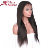 Dream Beauty Yaki Straight Full Lace Wigs Brazilian hair Wigs With Baby Hair 130% Density Non-Remy Hair