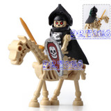 DR.TONG Single Sale The Lord of the Rings Medieval Castle Knights Rome Knights Skeleton Horses Building Bricks Blocks Toys Gifts