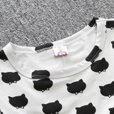 DOZ304 Girl autumn dress children black cat with long sleeve clothes kids casual cotton dot clothes autumn princess girl dresses