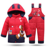 Down Jackets For Girl Boys Kids Clothes Winter Warm Coat Snowsuit Children Outerwear Clothing Set Hooded Print Overalls Jumpsuit Down Jackets For Girl Boys Kids Clothes Winter Warm Coat Snowsuit Children Outerwear Clothing Set Hooded Print Overalls Jumpsuit