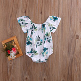 Adorable Newborn Baby Girl Flower Butterfly sleeves Romper Jumpsuit Sunsuit Outfits 0-24M