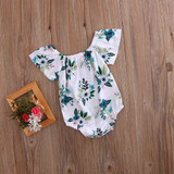 Adorable Newborn Baby Girl Flower Butterfly sleeves Romper Jumpsuit Sunsuit Outfits 0-24M
