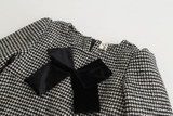 Adorable little Girls Dresses Thicken Warm Cotton Winter Children's Clothes plaid Kids Dresses Elegant Style