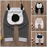 Adorable Kid Baby Cartoon Monster Pants Toddler Baby Boy Girl Cartoon Bottom Pants Harem Leggings Pants Trouser Unisex Long Pant