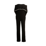 Adogirl Rompers Womens Jumpsuit Black Ruffles Jumpsuit Sexy Off Shoulder Slash Neck Bodysuit Women Cape Sexy Bodycon Jumpsuits
