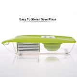 Adjustable Mandoline Slicer with 4 Interchangeable Stainless Steel Blades -Vegetable Cutter Peeler Slicer Grater BOX