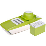 Adjustable Mandoline Slicer with 4 Interchangeable Stainless Steel Blades -Vegetable Cutter Peeler Slicer Grater BOX