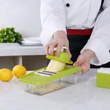 Adjustable Mandoline Slicer with 4 Interchangeable Stainless Steel Blades -Vegetable Cutter Peeler Slicer Grater BOX