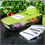 Adjustable Mandoline Slicer with 4 Interchangeable Stainless Steel Blades -Vegetable Cutter Peeler Slicer Grater BOX