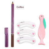 AddFavor Makeup Set Eyebrow Enhancer Eyebrow Comb Eye Makeup Pen, Eyebrow Razor Trimmer Brow Drawing Stencil Template Eyebrow