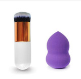 AddFavor 2pcs Makeup Set Kit Foundation Powder Makeup Brushes BB Cream Contour Brush Cosmetic Sponge Puff Beauty Tools