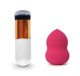 AddFavor 2pcs Makeup Set Kit Foundation Powder Makeup Brushes BB Cream Contour Brush Cosmetic Sponge Puff Beauty Tools