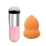 AddFavor 2pcs Makeup Set Kit Foundation Powder Makeup Brushes BB Cream Contour Brush Cosmetic Sponge Puff Beauty Tools