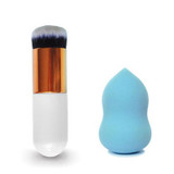 AddFavor 2pcs Makeup Set Kit Foundation Powder Makeup Brushes BB Cream Contour Brush Cosmetic Sponge Puff Beauty Tools