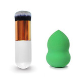 AddFavor 2pcs Makeup Set Kit Foundation Powder Makeup Brushes BB Cream Contour Brush Cosmetic Sponge Puff Beauty Tools