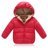 Actionclub Winter Thickening Children Clothing Cotton Hooded Baby Girls Boys Winter Outwear Pure Color Coat Kids Winter Clothing