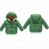 Actionclub Winter Thickening Children Clothing Cotton Hooded Baby Girls Boys Winter Outwear Pure Color Coat Kids Winter Clothing
