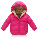 Actionclub Winter Thickening Children Clothing Cotton Hooded Baby Girls Boys Winter Outwear Pure Color Coat Kids Winter Clothing