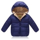 Actionclub Winter Thickening Children Clothing Cotton Hooded Baby Girls Boys Winter Outwear Pure Color Coat Kids Winter Clothing