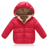 Actionclub Winter Thickening Children Clothing Cotton Hooded Baby Girls Boys Winter Outwear Pure Color Coat Kids Winter Clothing