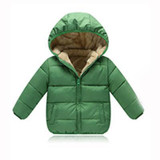 Actionclub Winter Thickening Children Clothing Cotton Hooded Baby Girls Boys Winter Outwear Pure Color Coat Kids Winter Clothing