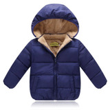 Actionclub Winter Thickening Children Clothing Cotton Hooded Baby Girls Boys Winter Outwear Pure Color Coat Kids Winter Clothing