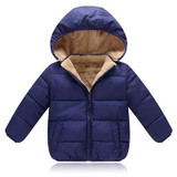Actionclub Winter Thickening Children Clothing Cotton Hooded Baby Girls Boys Winter Outwear Pure Color Coat Kids Winter Clothing