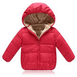 Actionclub Winter Thickening Children Clothing Cotton Hooded Baby Girls Boys Winter Outwear Pure Color Coat Kids Winter Clothing