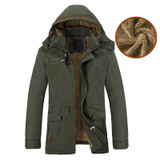 ACTIONCLUB Winter Casual Mens new Jacket winter Coats Army Green Outwear Military Cotton Jackets Winter Jacket Men Parka Thermal