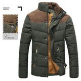 ACTIONCLUB Mens Winter Jacket Men Winter Splicing Cotton-Padded Coat Jacket Winter High Quality Winter Jacket Men
