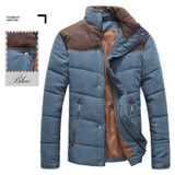 ACTIONCLUB Mens Winter Jacket Men Winter Splicing Cotton-Padded Coat Jacket Winter High Quality Winter Jacket Men