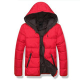 ACTIONCLUB Hooded Winter Warm Jacket For Men Contrast Color Casual Winter Comfortable Jacket And Coat Wram Thick Jackets