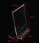 Acrylic sign clip Datasheet leaflet sign label holder frame desktop table name card holder display rack