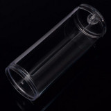 Acrylic Cotton Swab Organizer Box Portable Round Container Storage Case Make up Cotton Pads Q-tip Box For Home Hotel Office EHO