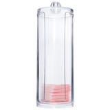 Acrylic Cotton Swab Organizer Box Portable Round Container Storage Case Make up Cotton & Pad Box For Home Hotel Office