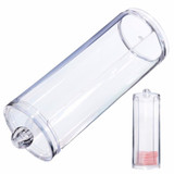 Acrylic Cotton Swab Organizer Box Portable Round Container Storage Case Make up Cotton & Pad Box For Home Hotel Office