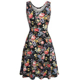 ACEVOG Brand 2017 Summer Vintage Dress Women Sexy 1950s 60s Lady Floral Print Robe Sleeveless Dresses Feminino Vestidos Mujer