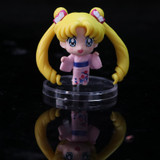 Cartoon Anime Sailor Moon Mars Jupiter Venus Mercury Q Version PVC Action Figure Model Kids Toys Dolls 6pcs/set