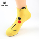 Cartoon Anime Pokemon Pikachu Women Short Cute Sock art Socks Women Lady Girl Summer Cotton kiss Sock ankle meias sox Pokemon