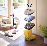 Cartoon animals stereo children shoe rack console shoe organizer frame vertical shoe rack 67cm free shipping