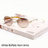 Carter Glasses Buffalo Horn Glasses Carter Sunglasses Men 2017 Retro Round Sunglasses Carter Buffalo Glasses Wood Sunglasses