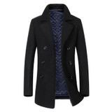 CARTELO made Men's Wool Jackets Spring Autumn winter Brand Men Woolen Coats Middle Long Jackets And Coats Mens Warm coat