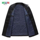 CARTELO made Men's Wool Jackets Spring Autumn winter Brand Men Woolen Coats Middle Long Jackets And Coats Mens Warm coat